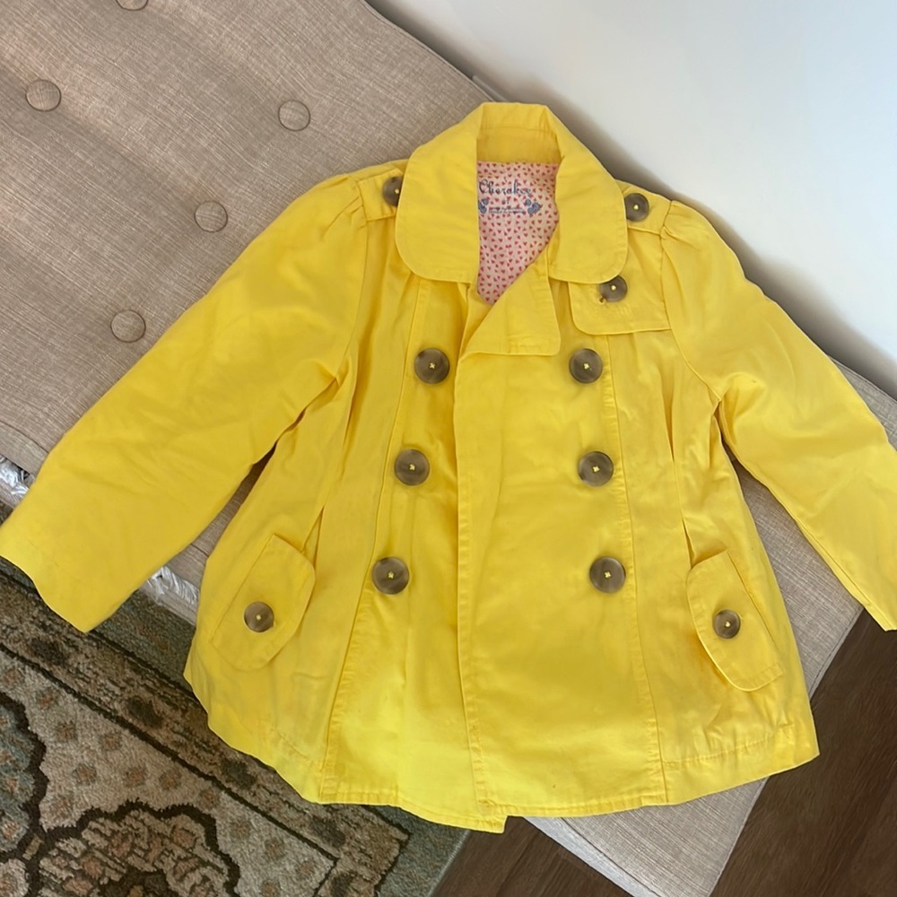 Yellow, cotton Cherokee kid’s jacket. Size 3T.